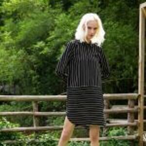 NWOT Cremieux pinstriped, long sleeve dress Size XSM - 1-2 DAY QUICK SHIP